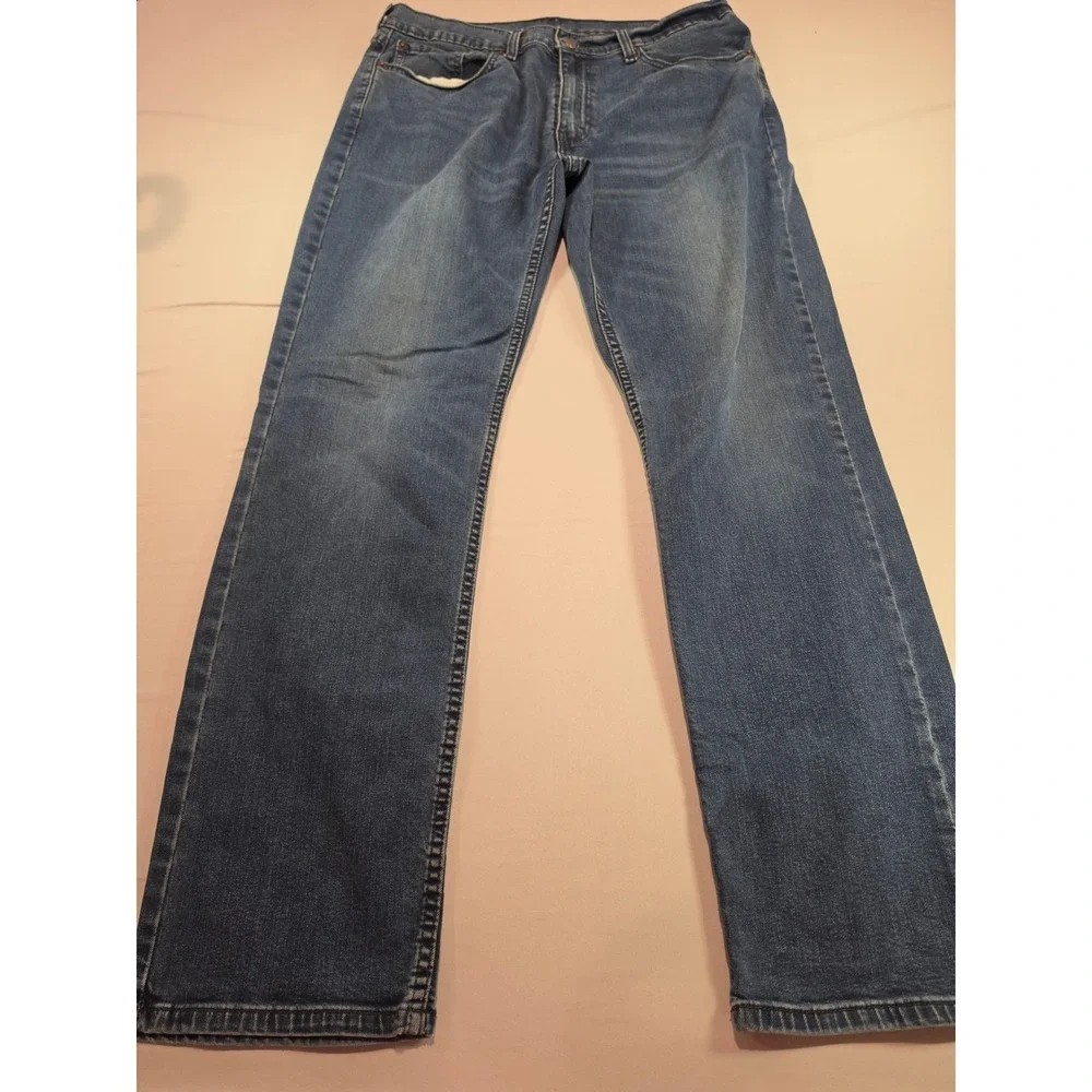 Levis 514 Straight Fit Mens Blue Denim Jeans 36x32 Medium Wash 00514-0809